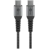 Image de Câble textile USB-C avec connecteurs métalliques