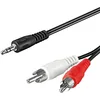 Image de Goobay 50196 Câble adaptateur Audio/Vidéo - prise stéréo 3,5 mm vers 2x prise RCA - 3,0 mètres