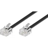 Image de Goobay Câble de connexion RJ11 3m, noir, mâle/mâle 50317