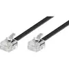 Image de Goobay Câble de connexion RJ11 15 m, noir, mâle/mâle 50320