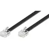 Image de Goobay Câble de connexion RJ12 6m, noir, mâle/mâle 50322