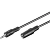 Image de Goobay 50431 Rallonge câble Stéréo pour casques audio et écouteurs - Jack mâle 3,5mm vers Jack femelle 3,5mm - 2,0 mètres, noir