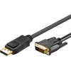 Image de Goobay 51961 Câble Adaptateur DisplayPort/DVI-D 1.2, Doré, Noir, 2m Longueur de Câble