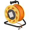 Image de goobay 58934 Cat 7 Cable reseau Ethernet/Enrouleur de câble réseau Mobil - S/FTP - 1000 MHz Rj45 / rallonge Cable ethernet/Câble d'installation sur Enrouleur/Orange / 50 mètre