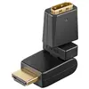 Image de Goobay 60757 Adaptateur HDMI 360°, Doré, Noir
