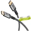 Image de goobay 65265 Câble Displayport 1.4 / Résolution jusqu'à 8K@60Hz (UHD) / 32,4 Gbit/s pour réduire les erreurs de transmission/Gaming & Video Streaming/Gris / 2m