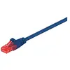 Image de Goobay 68437 CAT 6 Câble de Liaison, U/UTP, Bleu, 1m Longueur de Câble