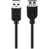 Image de Goobay 68903 Câble Rallonge de Recharge USB 2.0 Hi-Speed, Noir, 1.8m Longueur