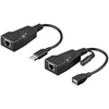 Image de Goobay Convertisseur CAT 5/5a/6/USB 2.0 - transmet des signaux USB via câble réseau jusqu'à 100 m