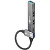 Image de goobay 4-Port USB 3.2 Hub Slim/multiconnecteur, 5 Gbits, Hub/Splitter A vers 3X A et 1x C Multiport Adapter Hub 3.0/74458