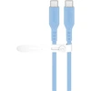 Image de Câble en silicone USB 2.0 bleu, connecteur USB-C > connecteur USB-C