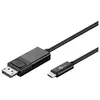 Image de Goobay 79295 Câble Adaptateur USB-C Display Port 4k 60 Hz, 1, 20 m, Noir, 1.20m Longueur