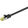 Image de Goobay 91617 RJ45 Câble de Liaison, S/FTP (PiMF), avec CAT 7 Câble en Vrac, Noir, 3m Longueur