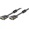 Image de Goobay 93109 Câble DVI-D Full HD Dual Link, Connecteur DVI-D Dual-Link, Doré, 10m Longueur