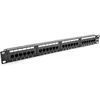 Image de Goobay 93865 CAT 5e Panneau de Brassage 19 Pouces, 24 Ports, Noir