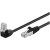 Image de Goobay 94188 CAT 5e Câble de Liaison 1x 90° Coudé, F/UTP, Noir, 2 m Longueur