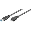 Image de Wentronic Câble USB 3.0 Fiche A / Fiche micro B 1,8m Noir (Import Allemagne)