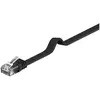 Image de Goobay 95384 CAT 6 Câble de Liaison Plat, U/UTP, Noir, 2 m Longueur