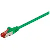 Image de Goobay 95454 CAT 6 Câble de Liaison, S/FTP (PiMF), Vert, 0.25 m Longueur