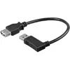 Image de Goobay 95701 Câble Rallonge de Recharge USB 2.0 Hi-Speed 90°, Noir, 0.15m Longueur