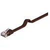 Image de Goobay 95894 CAT 6 Câble de Liaison Plat, U/UTP, Marron Foncé, 2 m Longueur