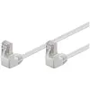 Image de Goobay 96062 CAT 5e Câble de Liaison 2x 90° Coudés, F/UTP, Blanc, 1 m Longueur