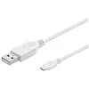 Image de goobay 96190 Câble de données et de charge Micro USB Hi-Speed Câble, USB 2.0 mâle (type A) > USB 2.0-Micro mâle (type B), blanc, 0,15m