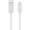 Image de goobay 96191 Câble de données et de charge Micro USB Hi-Speed Câble, USB 2.0 mâle (type A) > USB 2.0-Micro mâle (type B), blanc, 0,3m