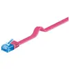 Image de Goobay 96298 CAT 6 A U/UTP Câble de Liaison Plat, Magenta, 0.5m Longueur