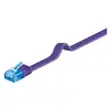 Image de Goobay 96313 CAT 6 A U/UTP Câble de Liaison Plat, Violet, 1m Longueur