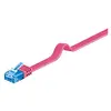 Image de Goobay 96320 CAT 6 A U/UTP Câble de Liaison Plat, Magenta, 2m Longueur