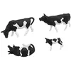 Image de Preiser 1/87 Ème - PR14408 - Modélisme Ferroviaire - Vaches Noires et Blanches - 30 Pièces