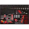 Image de Jeu de clés à douille 1/4''+ 3/8" dans insert en mousse, 140 pcs KS Tools