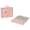 Image de Lässig Baby Organisateur de poussette Sac à couches Petit sac de toilette avec matelas à langer/Multitalent Organizer Soft Stripes rose