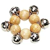 Image de ROHEMA Armband aus elastischem Band, 6 Schellen/6 Naturholzkugeln