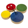 Image de Rohema Set de 4 Toms de Couleur en Bois + 2 Baguettes