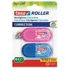 Image de tesa Mini Roller de Correction EcoLogo - Pack de 2 Mini Rollers de Correction avec Design Ergonomique Multicolore - Dimension du Ruban: 6 m x 5 mm - Bleu/Rose