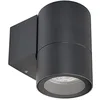 Image de Deko-Light Lampe murale encastrée en aluminium moulé sous pression Achernar - Pour l'extérieur - GU10 - Hauteur : 11 cm - Gris noir