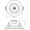 Image de Deko-Light Plafonnier encastré LED SMD-68-230V, 2.700K, Ø8,5cm, noir