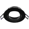 Image de Deko-Light Plafonnier encastré Samsola, noir, Ø 8 cm, métal