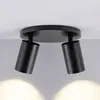 Image de Deko-Light Spot pour plafond CAN TILT, noir, Ø 20 cm, à 2 lampes métal GU10