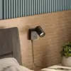 Image de Deko-Light Spot mural CAN TILT, noir, 10 x 10 cm, métal, interrupteur USB