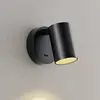 Image de Deko-Light Spot mural CAN TILT, noir, Ø 10 cm métal interrupteur GU10