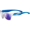 Image de Uvex Sportstyle 508 - Lunettes de Soleil pour Enfants - Effet Miroir - Bandeau Compris - Clear Blue/Blue - One Size