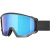 Image de uvex Athletic Cv - Masque de Ski pour Hommes et Femmes - à Contraste Élevé - Champ de Vision Élargi et Anti-Buée - Black Matt/Blue-Green - One Size