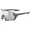 Image de uvex sportstyle 231 - lunettes de sport pour hommes et femmes - anti-buée - confort et maintien parfait sans points de pression - black-grey matt/mirror silver - one size