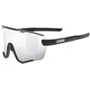 Image de uvex Sportstyle 236 Set - Lunettes de Sport pour Hommes et Femmes - Anti-Buée - Verres de Rechange Compris - Black Matt/Silver - One Size