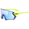 Image de Uvex Sportstyle 231 2.0 Lunettes de sport (4416 bleu/jaune mat, Supravision Mirror Blue (S2))