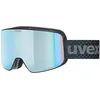 Image de Uvex pyrit FM - lunettes de ski pour adults - Catégorie de filtre 2 - champ de vision élargi et anti-buée - black matt dl/saphir-cleS2 - one size