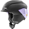 Image de Uvex Unisex Levitate MIPS Casque de Ski, Black-Cool Lavender Matt, 54-58CM